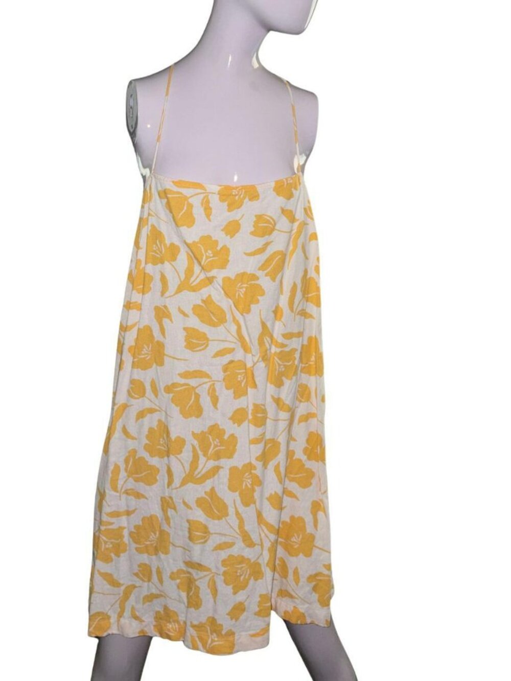 Old Navy Large Linen-Blend Floral Mini Dress